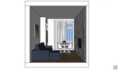  3D Living room/living room design - side view